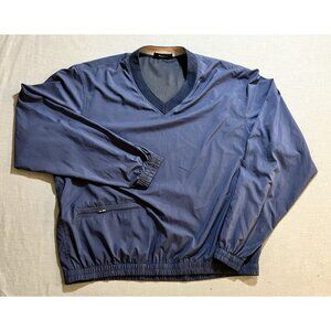 ZegnaS Sport Jacket Windbreaker Mens‎  XL Blue Zip Pockets Long Sleeve Pullover